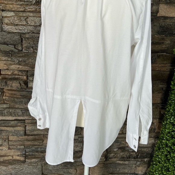 Calvin Klein White Casual Button Down Shirt with Textured Fabric - Picture 3 of 10